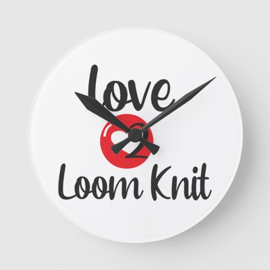LIEBE 2 STRICK RUNDE WANDUHR (Vorderseite)
