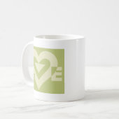 Liebe 2-Tone-Ebene Grün Kaffeetasse (Vorderseite Links)