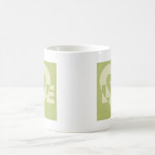 Liebe 2-Tone-Ebene Grün Kaffeetasse (Mittel)