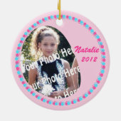 Liebe 2 Twirl Foto Keramik Ornament (Hinten)