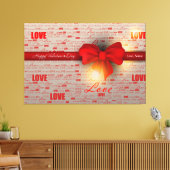 Liebe 2 überzogene Canvas Leinwanddruck (Insitu (Wohnzimmer))