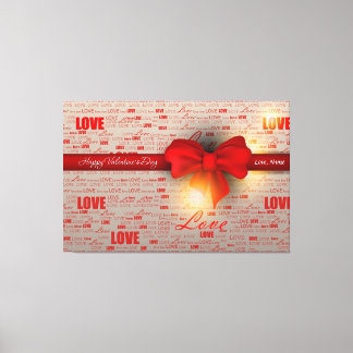 Liebe 2 überzogene Canvas Leinwanddruck