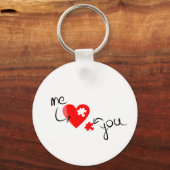 Liebe-349631 RED PUZZLE HERZ ICH SIE VERMISST SIND Schlüsselanhänger (Vorderseite)