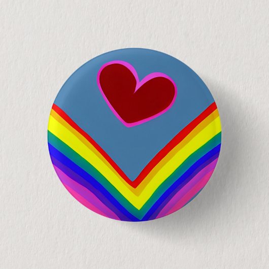 Liebe 3 cm Abzeichen Button (Vorderseite)