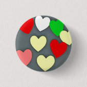 Liebe 3 cm Abzeichen Button (Vorderseite)
