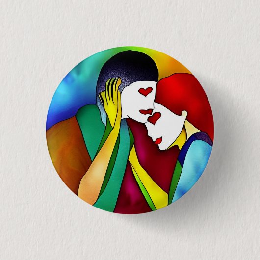 Liebe 3 cm Abzeichen Button (Vorderseite)