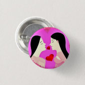 Liebe 3 cm Abzeichen Button (Vorne & Hinten)