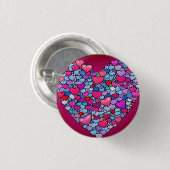 Liebe 3 cm Abzeichen Button (Vorne & Hinten)