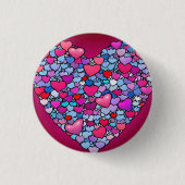 Liebe 3 cm Abzeichen Button (Vorderseite)