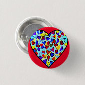 Liebe 3 cm Abzeichen Button (Vorne & Hinten)