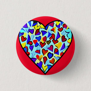 Liebe 3 cm Abzeichen Button