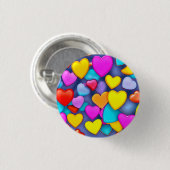 Liebe 3 cm Abzeichen Button (Vorne & Hinten)