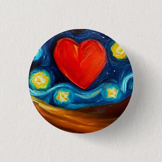 Liebe 3 cm Abzeichen Button (Vorderseite)