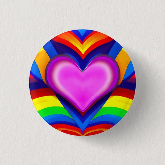 Liebe 3 cm Abzeichen Button (Vorderseite)