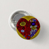 Liebe 3 cm Abzeichen Button (Vorne & Hinten)