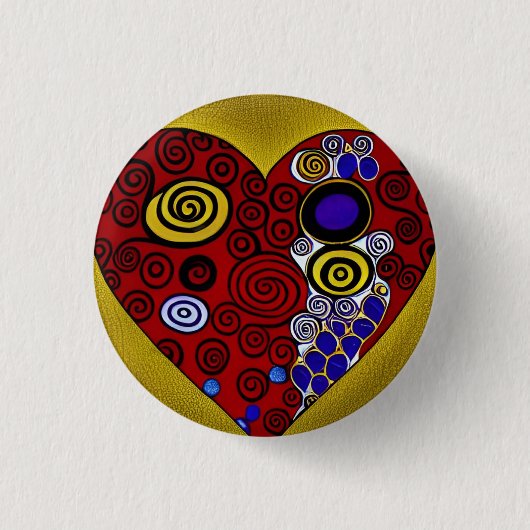 Liebe 3 cm Abzeichen Button (Vorderseite)