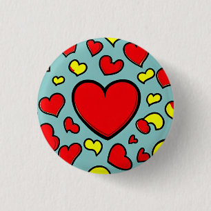 Liebe 3 cm Abzeichen Button