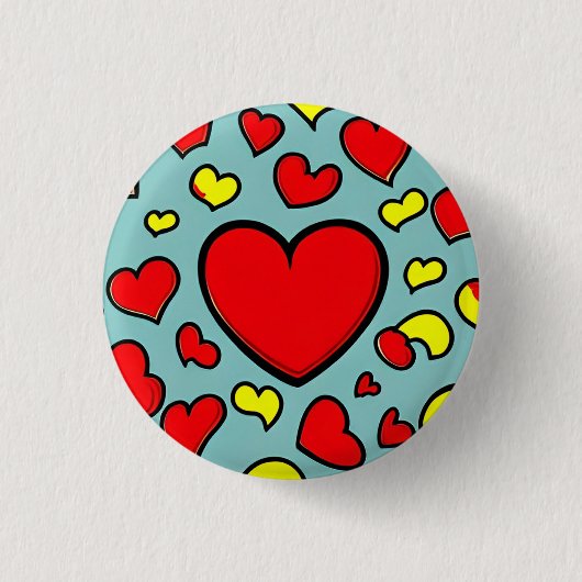 Liebe 3 cm Abzeichen Button (Vorderseite)