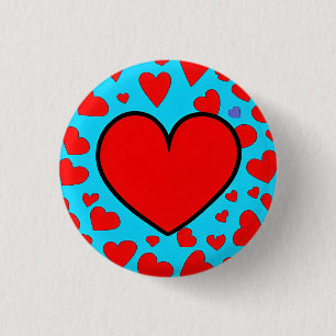 Liebe 3 cm Abzeichen Button