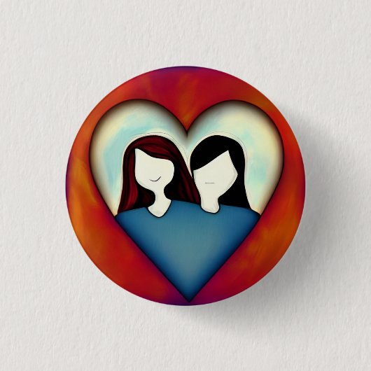 Liebe 3 cm Abzeichen Button (Vorderseite)