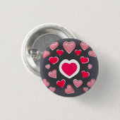 Liebe 3 cm Abzeichen Button (Vorne & Hinten)