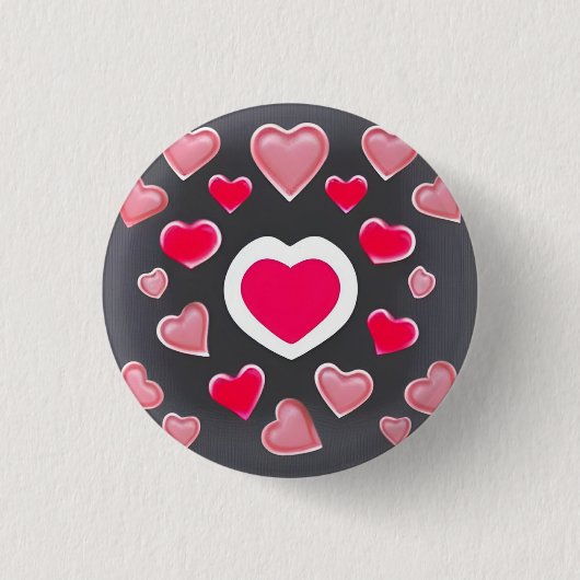 Liebe 3 cm Abzeichen Button (Vorderseite)