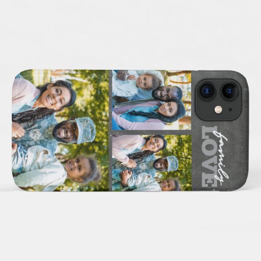 Liebe 3 Foto Collage Chalkboard Trendy Case (Rückseite (Horizontal))