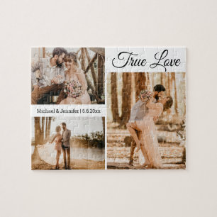 Liebe, 3 Fotos sammeln Hochzeitsvalente Puzzle