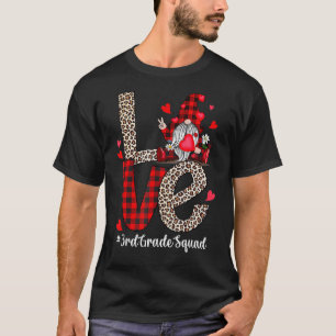 Liebe 3. Klasse Squad Gnome Lehrer Valentinstag T-Shirt