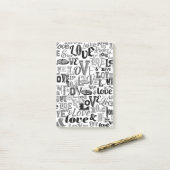 LIEBE 3 POST-IT KLEBEZETTEL (Auf Schreibtisch)