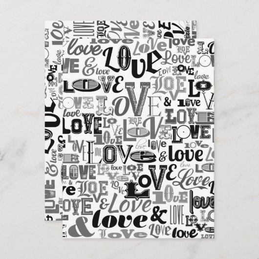 LIEBE 3 POSTKARTE (Vorne/Hinten)