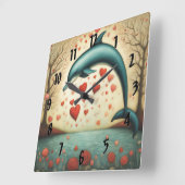 LIEBE 3 QUADRATISCHE WANDUHR (Winkel)