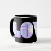 LIEBE 3D-Design, grafisch, einzigartig, Cool Tasse (Vorderseite Links)