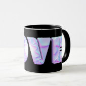 LIEBE 3D-Design, grafisch, einzigartig, Cool Tasse (VorderseiteRechts)