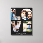 Liebe 4 Foto Einfache moderne personalisierte Gesc Leinwanddruck (Vorderseite)