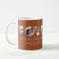 Liebe 4 Foto Modernes Minimal Terracotta-Geschenk