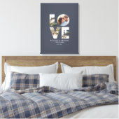 Liebe 4 Foto Modernes personalisiertes Geschenk Bl Leinwanddruck (Insitu (Schlafzimmer))