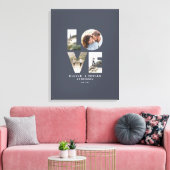 Liebe 4 Foto Modernes personalisiertes Geschenk Bl Leinwanddruck (Insitu (Wohnzimmer))