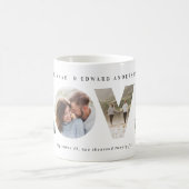 Liebe 4 Foto Modernes personalisiertes Geschenk Kaffeetasse (Mittel)