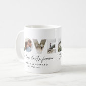 Liebe 4 Foto Modernes, personalisiertes Geschenk Kaffeetasse (Vorderseite Links)