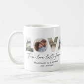 Liebe 4 Foto Modernes, personalisiertes Geschenk Kaffeetasse (Links)