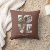 Liebe 4 Foto Modernes personalisiertes Geschenk Kissen (Decke)