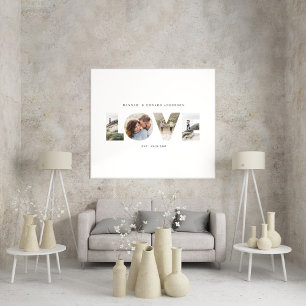 Liebe 4 Foto Modernes personalisiertes Geschenk Poster