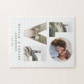 Liebe 4 Foto Modernes personalisiertes Geschenk Puzzle (Horizontal)