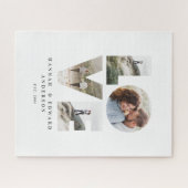 Liebe 4 Foto Modernes personalisiertes Geschenk Puzzle (Horizontal)