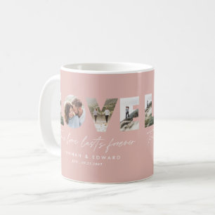 Liebe 4 Foto Modernes, personalisiertes Geschenk R Kaffeetasse