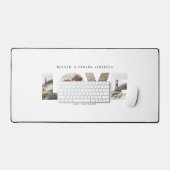 Liebe 4 Foto Modernes personalisiertes Geschenk Schreibtischunterlage (Tastatur & Maus)