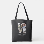 Liebe 4 Foto Modernes personalisiertes Geschenk Tasche (Rückseite)