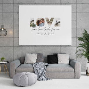 Liebe 4 Foto Modernes, personalisiertes Geschenkpr Leinwanddruck