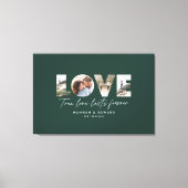 Liebe 4 Foto Modernes, personalisiertes Grün Leinwanddruck (Vorderseite)